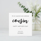 Aangepaste minimalistische en moderne neef Moederd Kaart (Staand voorkant)