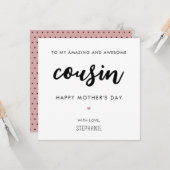 Aangepaste minimalistische en moderne neef Moederd Kaart (Voorkant / Achterkant in situ)