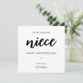 Aangepaste minimalistische en moderne nicht Moeder Kaart (Staand voorkant)