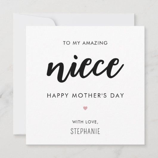 Aangepaste minimalistische en moderne nicht Moeder Kaart (Voorkant)