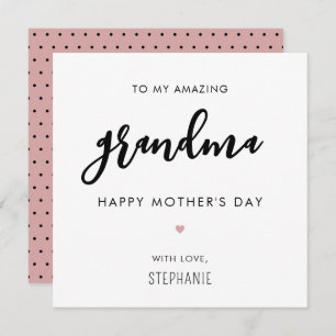 Aangepaste minimalistische en moderne oma Moederda Kaart