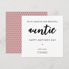 Aangepaste minimalistische en moderne tante Moeder Kaart