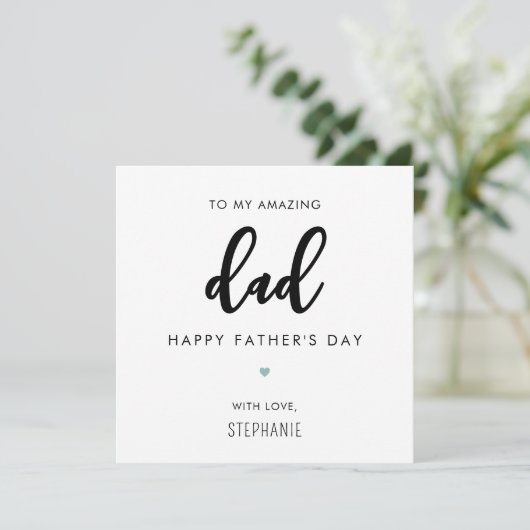 Aangepaste minimalistische en moderne vader Vaderd Kaart (Staand voorkant)