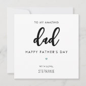Aangepaste minimalistische en moderne vader Vaderd Kaart (Voorkant)