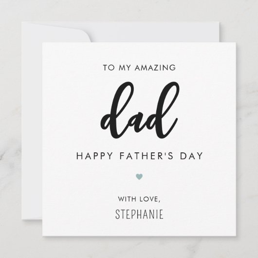 Aangepaste minimalistische en moderne vader Vaderd Kaart (Voorkant)