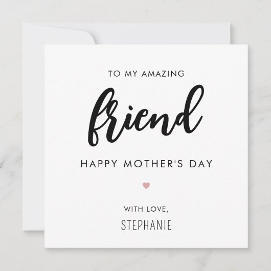 Aangepaste minimalistische en moderne vriend Moede Kaart (Voorkant)