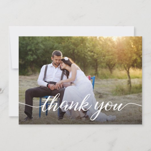 Aangepaste minimalistische foto's van het Manuscri Bedankkaart (Voorkant)