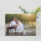 Aangepaste minimalistische foto's van het Manuscri Bedankkaart (Staand voorkant)