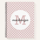 Aangepaste minimalistische gedempte roze schaduw g notitieboek (Voorkant)