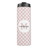 Aangepaste minimalistische gedempte roze schaduw g thermosbeker (Voorkant)