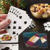 Aangepaste Minimalistische Geometrische Pokerkaarten (Insitu)