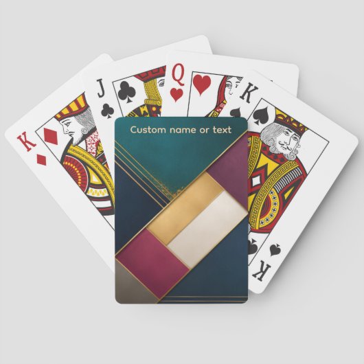 Aangepaste Minimalistische Geometrische Pokerkaarten (Achterkant)