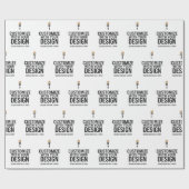 Aangepaste minimalistische gepersonaliseerde bedri cadeaupapier (Vlak)