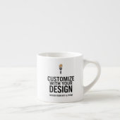 Aangepaste Minimalistische Gepersonaliseerde Bedri Espresso Kop (Rechts)