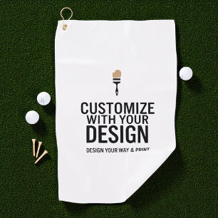 Aangepaste Minimalistische Gepersonaliseerde Bedri Golfhanddoek