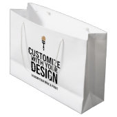 Aangepaste minimalistische gepersonaliseerde bedri groot cadeauzakje (Voorkant Gekanteld)