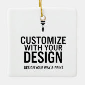 Aangepaste Minimalistische Gepersonaliseerde Bedri Keramisch Ornament (Voorkant)