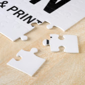 Aangepaste Minimalistische Gepersonaliseerde Bedri Legpuzzel (Zijkant)