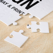 Aangepaste Minimalistische Gepersonaliseerde Bedri Legpuzzel (Zijkant)