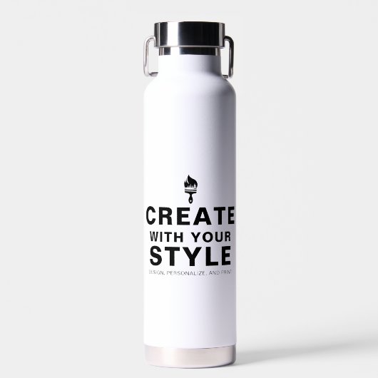 Aangepaste Minimalistische Gepersonaliseerde Bedri Waterfles (Voorkant)