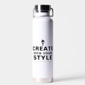 Aangepaste Minimalistische Gepersonaliseerde Bedri Waterfles (Achterkant)