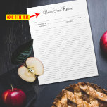Aangepaste minimalistische glutenvrije recepten No Notitieblok<br><div class="desc">Een minimalistisch notitieblok voor glutenvrije recepten.</div>