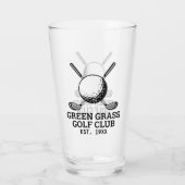 Aangepaste minimalistische golfclub Logo Design Glas (Achterkant)