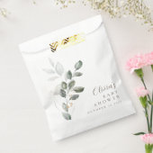 Aangepaste minimalistische gouden groen Baby showe Bedankzakje (Gezegeld)