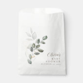 Aangepaste minimalistische gouden groen Baby showe Bedankzakje (Voorkant)