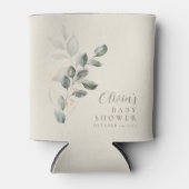 Aangepaste minimalistische gouden groen Baby showe Blikjeskoeler (Voorkant)