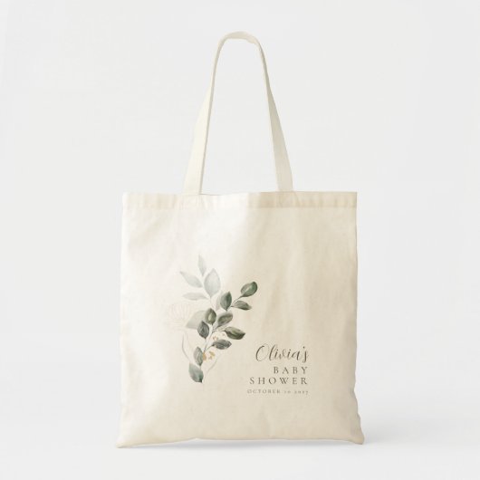 Aangepaste minimalistische gouden groen Baby showe Tote Bag (Voorkant)