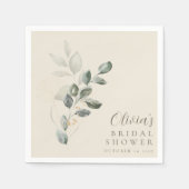 Aangepaste minimalistische gouden groen Vrijgezell Servet (Voorkant)