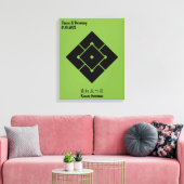 Aangepaste minimalistische Japanse familie Crest Canvas Afdruk (Insitu (Woonkamer))