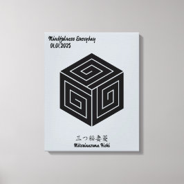 Aangepaste minimalistische Japanse familie Crest Canvas Afdruk