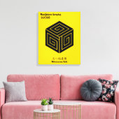 Aangepaste minimalistische Japanse familie Crest Canvas Afdruk (Insitu (Woonkamer))