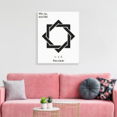 Aangepaste  minimalistische Japanse familie Crest Canvas Afdruk (Insitu (Woonkamer))