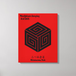 Aangepaste minimalistische Japanse familie Crest Canvas Afdruk