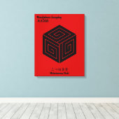 Aangepaste  minimalistische Japanse familie Crest Canvas Afdruk (Insitu (Houten vloer))