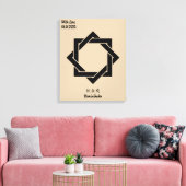 Aangepaste minimalistische Japanse familie Crest Canvas Afdruk (Insitu (Woonkamer))
