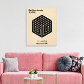 Aangepaste  minimalistische Japanse familie Crest Canvas Afdruk (Insitu (Woonkamer))