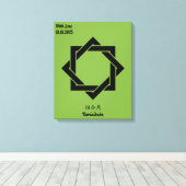 Aangepaste  minimalistische Japanse familie Crest Canvas Afdruk (Insitu (Houten vloer))