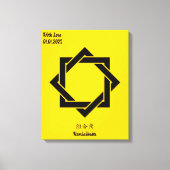 Aangepaste  minimalistische Japanse familie Crest Canvas Afdruk (Voorkant)