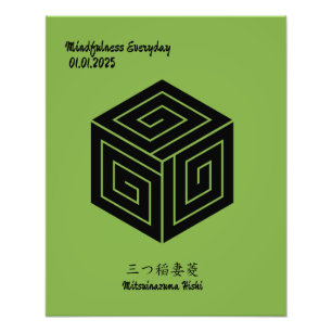 Aangepaste minimalistische Japanse familie Crest Foto Afdruk