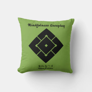 Aangepaste  minimalistische Japanse familie Crest Kussen