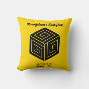 Aangepaste minimalistische Japanse familie Crest Kussen