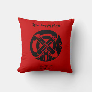 Aangepaste  minimalistische Japanse familie Crest Kussen