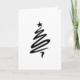 Aangepaste Minimalistische Kerstboom Groet Feestdagen Kaart
