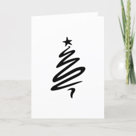 Aangepaste Minimalistische Kerstboom Groet Feestdagen Kaart