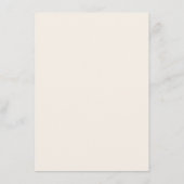 Aangepaste Minimalistische Klassieke Blauwe Trouwd Menu (Achterkant)