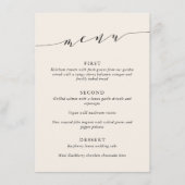 Aangepaste minimalistische klassieke crème zwart b menu (Voorkant)